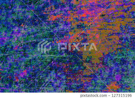 Dark teal and pink painted wall 127315196