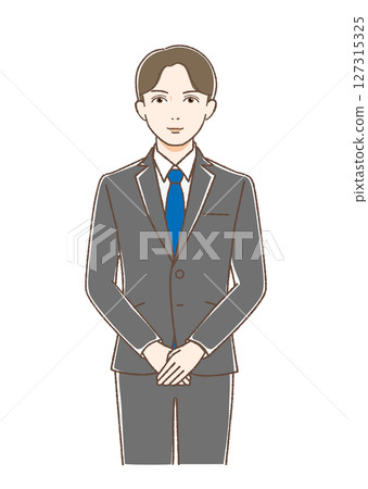 A man in a suit smiling facing forward 127315325