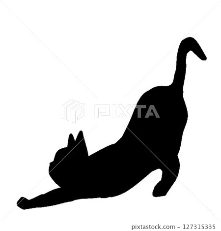 Cat silhouette material | Transparent background PNG for cutting 127315335