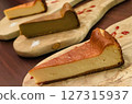 Delicious cheesecake after dinner 127315937