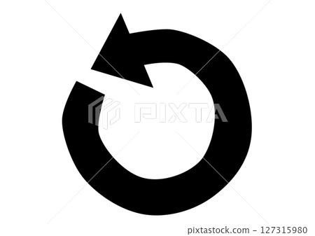 Simple arrow symbol for recycling and reuse Simple arrow symbol for recycling and reuse 127315980