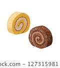 Illustration of roll cake 127315981