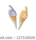Soft cream illustration 127316026