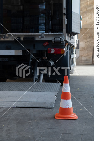 white-red construction cone 127316097