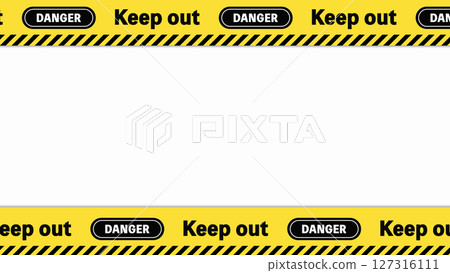 Keepout, DANGER barricade tape (top and bottom) 127316111