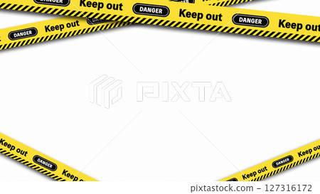 Keepout, DANGER barricade tape (upper and lower cross) 127316172