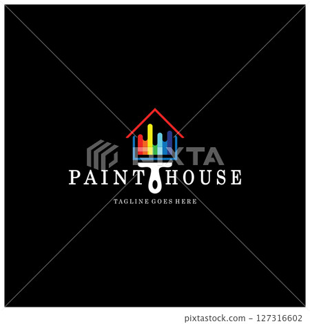 logo icon illustration house paint with a blend of brushes and rollers for house wall paint design, minimalist house, painting, interior, building, property business, wallpaper, vector concept logo icon illustration house paint with a blend of brushes and rollers for house wall paint design, minimalist house, painting, interior, building, property business, wallpaper, vector concept 127316602