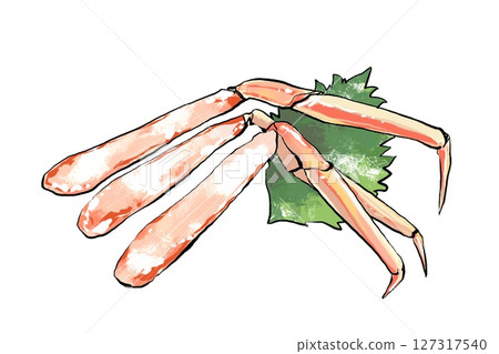Illustration of boiled crab meat Illustration of boiled crab meat 127317540