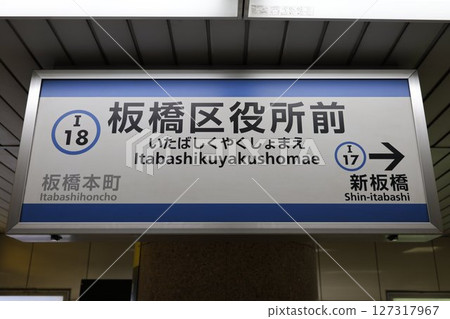 板橋區役所站標誌 板橋區役所站標誌 127317967