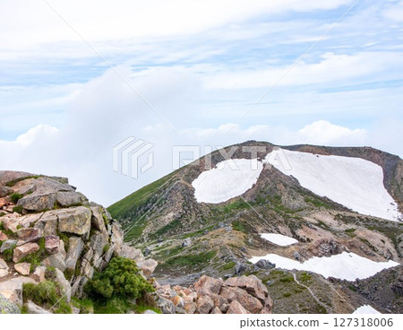 夏季白山仍有少量積雪 127318006