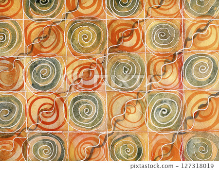 Marble swirl rock seamless natural texture. Earthy tone rough grain semi precious stone effect pattern background tile. 127318019