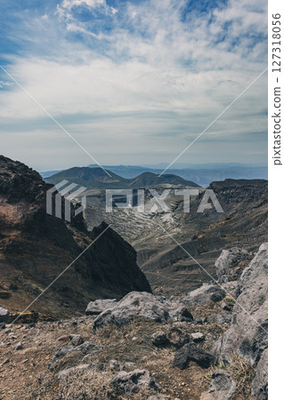 Mount Aso crater and hiking trails Mount Aso crater and hiking trails 127318056