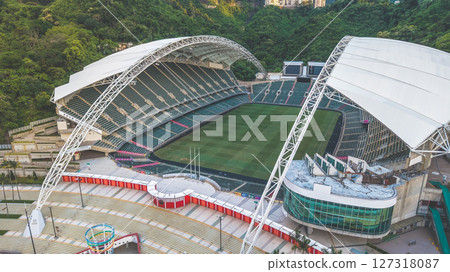 June 10 2025 Stadium Architecture with Lush Greenery Surrounding the Venue 127318087