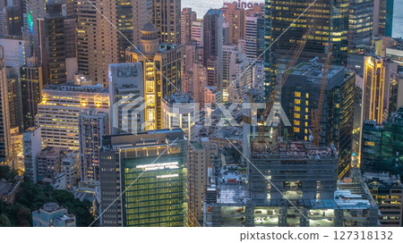 June 10 2025 Urban Skyline with High-Rise Buildings in Evening Light 127318132
