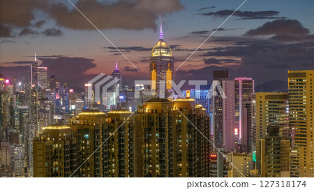 June 10 2025 City Skyline at Twilight with Illuminated Skyscrapers and Buildings June 10 2025 City Skyline at Twilight with Illuminated Skyscrapers and Buildings 127318174