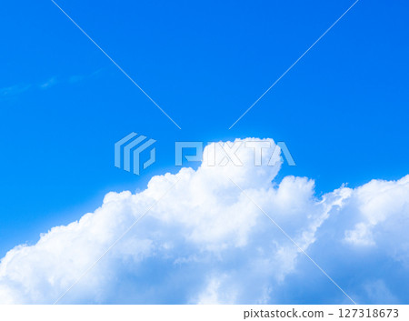 Image of a summery blue sky and white clouds 127318673