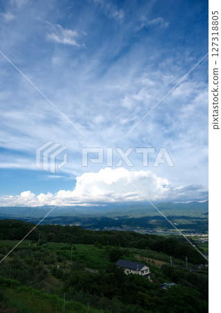 Takamori Town, Shimoina District, Nagano Prefecture_Scenery from Tsukiyohira Bridge Observatory 5_August 2024 Takamori Town, Shimoina District, Nagano Prefecture_Scenery from Tsukiyohira Bridge Observatory 5_August 2024 127318805