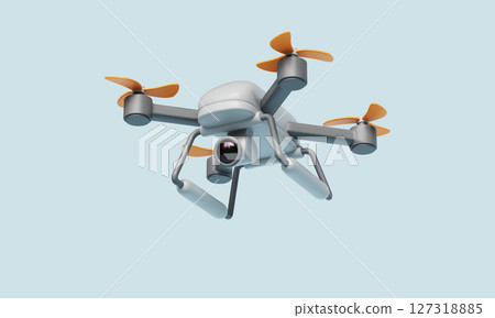 Drone with Camera Icon. 3D Rendering. 127318885