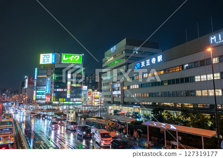 Osaka city, night view of Tennoji Station Osaka city, night view of Tennoji Station 127319177
