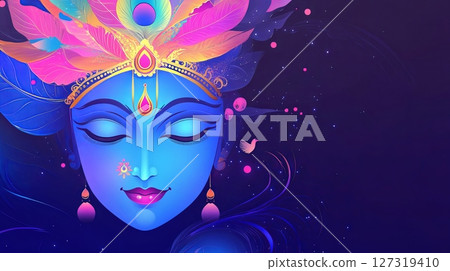 Festive Woman with Flower Crown Banner Design 127319410