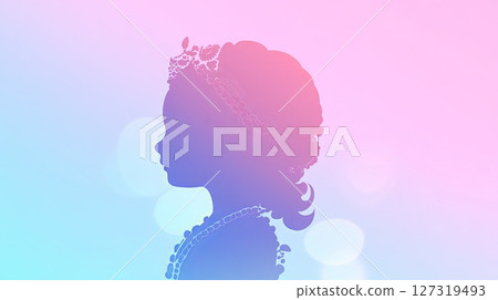 Majestic Silhouette of Woman with Crown - Shree Krishna Janmashtami 127319493