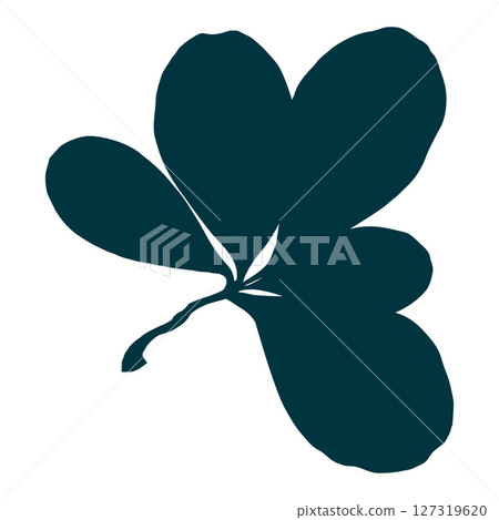 Hand-drawn fall leaves silhouette isolated on white background. Flat line style vector illustration. Hand-drawn fall leaves silhouette isolated on white background. Flat line style vector illustration. 127319620