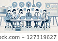 Stock Illustration: Image of a businessman having a meeting in a meeting/team Illustration material 127319627