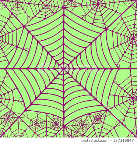 Seamless pattern with linear spider web design on color background. Seamless pattern with linear spider web design on color background. 127319847