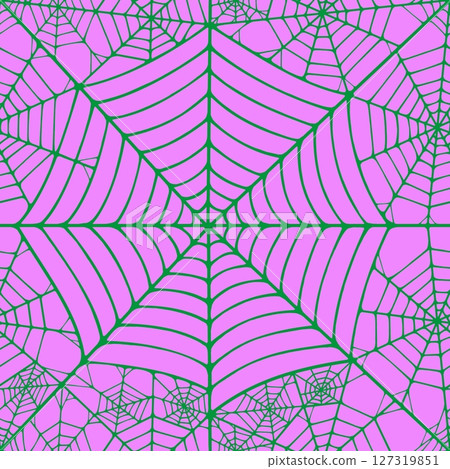 Seamless pattern with linear spider web design on color background. Seamless pattern with linear spider web design on color background. 127319851