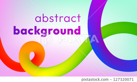 Vibrant smooth colorful ribbon on soft background Vibrant smooth colorful ribbon on soft background 127320071