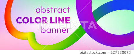Vibrant smooth colorful ribbon on soft background Vibrant smooth colorful ribbon on soft background 127320073