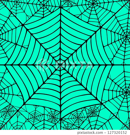 Seamless pattern with linear spider web design on color background. Seamless pattern with linear spider web design on color background. 127320152