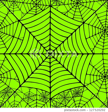 Seamless pattern with linear spider web design on color background. Seamless pattern with linear spider web design on color background. 127320202