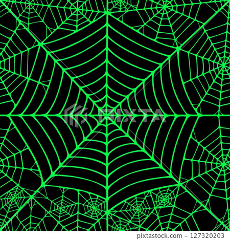 Seamless pattern with linear spider web design on color background. Seamless pattern with linear spider web design on color background. 127320203