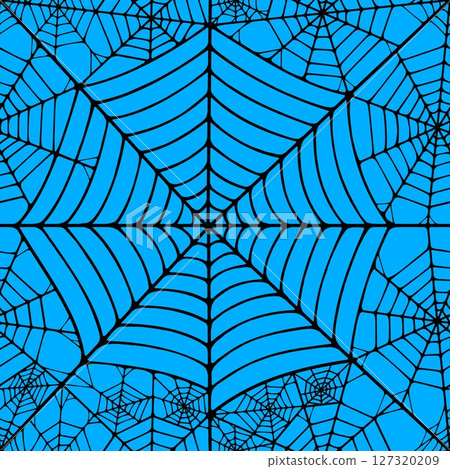 Seamless pattern with linear spider web design on color background. Seamless pattern with linear spider web design on color background. 127320209