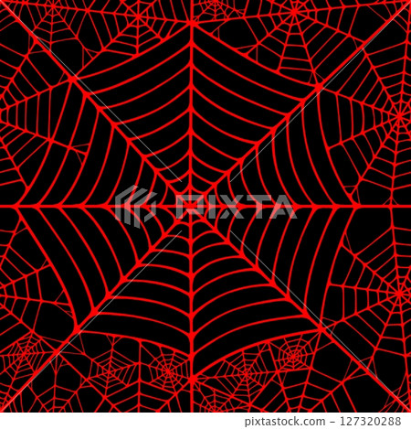 Seamless pattern with linear spider web design on color background. Seamless pattern with linear spider web design on color background. 127320288