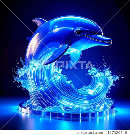 Surfing Dolphin Figurine 127320546