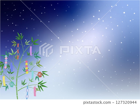 Tanabata/Milky Way vector illustration 127320944