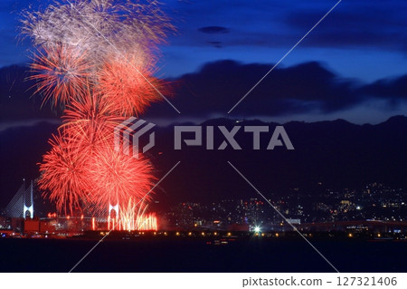 Ashiya Summer Carnival (Ashiya City, Hyogo Prefecture) Fireworks Display Ashiya Summer Carnival (Ashiya City, Hyogo Prefecture) Fireworks Display 127321406