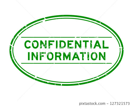 Grunge green confidential information word oval rubber seal stamp on white background Grunge green confidential information word oval rubber seal stamp on white background 127321573