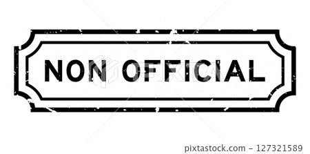 Grunge black non official word rubber seal stamp on white background 127321589