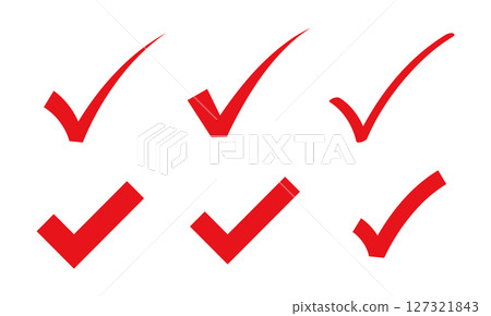 Illustration material: Check mark vector material check mark icon set. 127321843