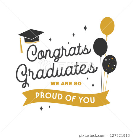 Vector Class of 2026 badge. Concept for shirt, print, seal, overlay or stamp, greeting, invitation card. Typography design- stock vector. Graduation design with graduation cap and air ballons Vector Class of 2026 badge. Concept for shirt, print, seal, overlay or stamp, greeting, invitation card. Typography design- stock vector. Graduation design with graduation cap and air ballons 127321913