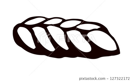 Vector drawing. Jewish braided bun 127322172