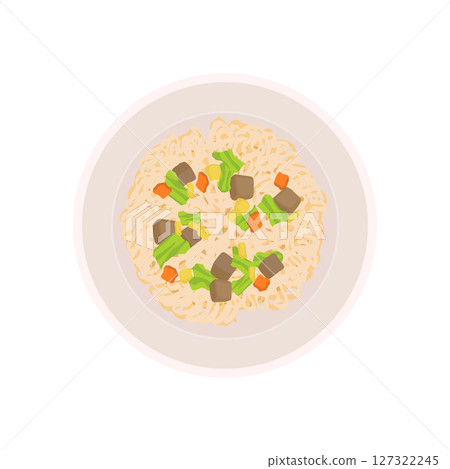 揭開蓋子的味噌方便麵插圖 揭開蓋子的味噌方便麵插圖 127322245