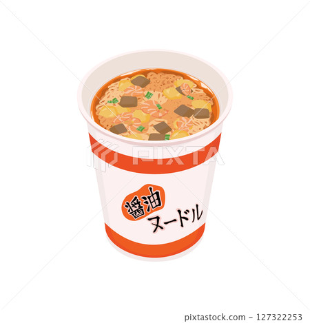 用熱水沖泡的醬油口味泡麵插圖 127322253