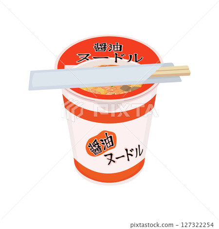 醬油口味泡麵倒入熱水並等待的插圖 127322254