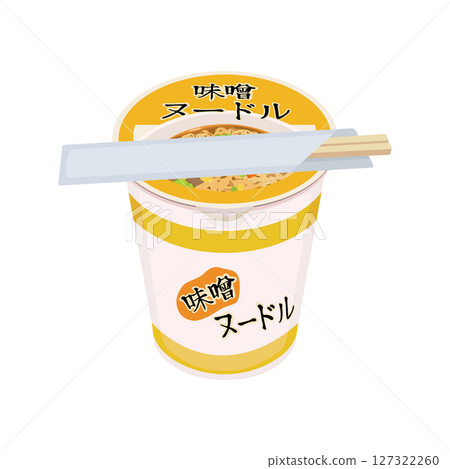 圖：將味噌口味的泡麵倒入熱水，然後等待 127322260