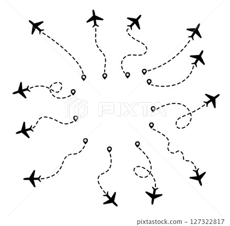 The flight is normal. The plane is heading for landing. The flight is normal. The plane is heading for landing. 127322817