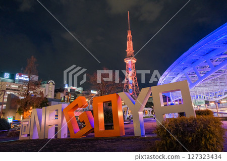 Nagoya TV Tower at night, Nagoya, Aichi Prefecture 127323434